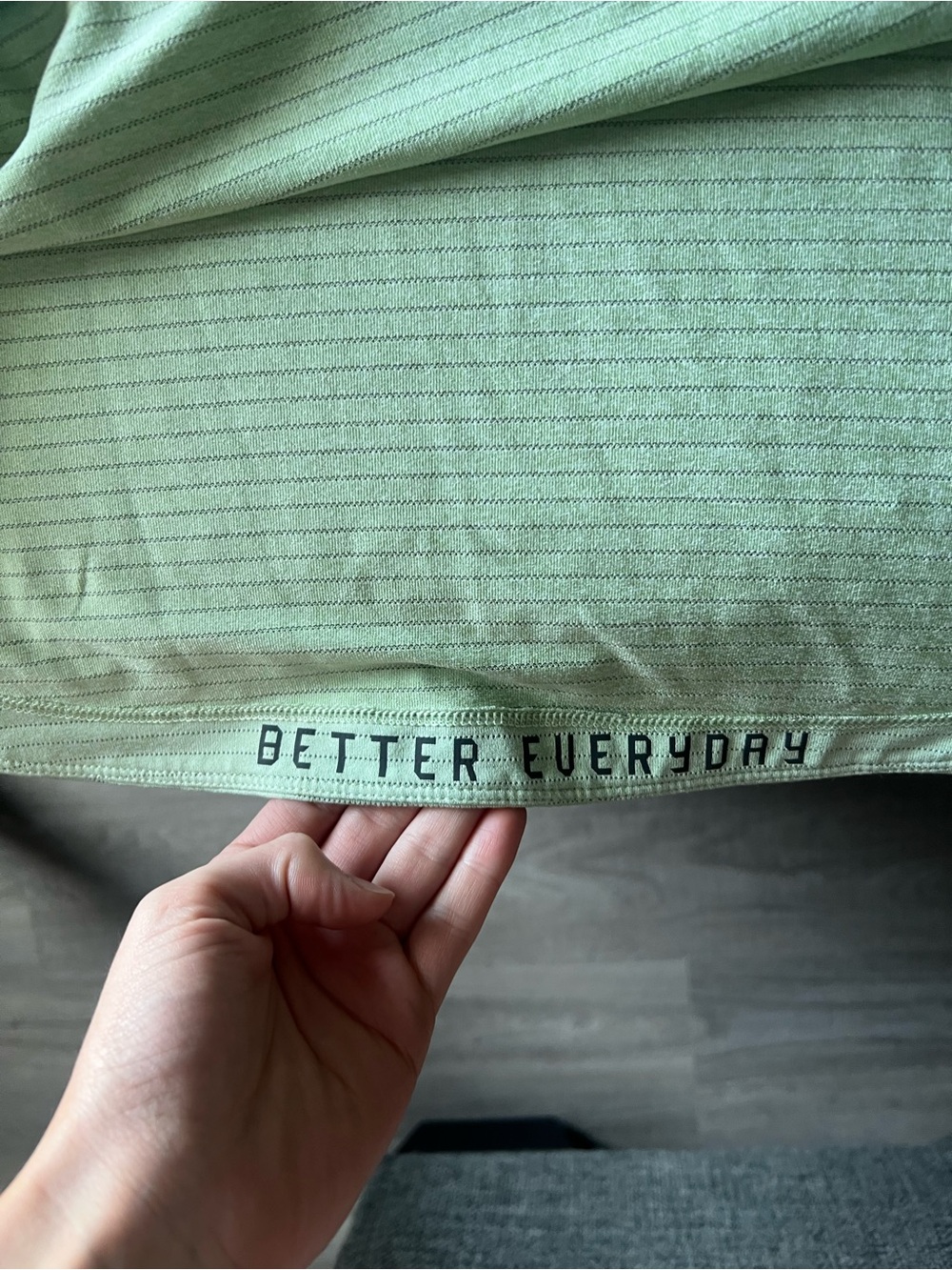 Men's Lightweight Lululemon t-shirt in Sage Green - Picture 3 of 5